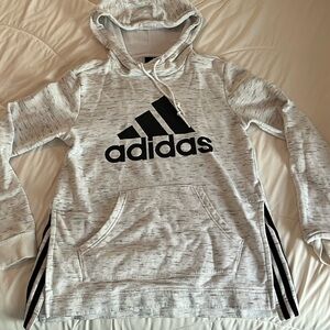 Adidas White Fleece Jacket